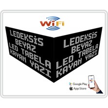 Ledeksis 16X32CM LED Tabela Beyaz Çift Taraflı Wifi (Telefondan Yazılar Değiştirilebilir)
