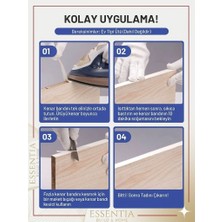 ESBH Mobilya Kenar Bant 20 mm x 5 Metre Mat Siyah Ütü Bantı Melamin Kenar Bandı