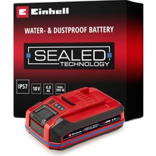 Orijinal Einhell 18 V 4.0 Ah Sealed Power X-Change (18 V Akü, Su ve Toz Koruması, IP57 Koruma Sınıfı