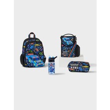 Smiggle Playtime 4'lü Car Okul Çanta Set ( Çanta Suluk Beslenme Cantası Kalemlik )