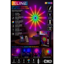 Alpotekno Xlıne App Smart Control Ic LED Rgb Dekoratif Işık 5V USB Bluetooth Uygulama ve Kumanda Kontrollü