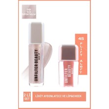 Unfilter Beauty Lıp&cheek 45 Flırt Alert ve Likit Aydınlatıcı 09 So Sparkly