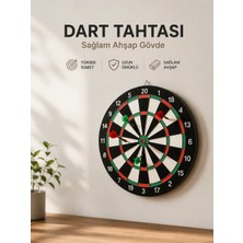 Hsc Bilişim Evde, Ofiste ve Oyun Alanlarında Kullanıma Uygun Sağlam Ahşap Gövdeli Dart Tahtası