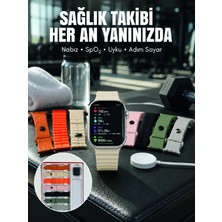 Hsc Bilişim 7'li Kordon Setli Akıllı Saat Bluetooth Görüşme Bildirim Destekli Çok Fonksiyonlu