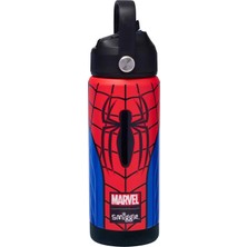 Smiggle Örümcek Adam Desenli Yalıtımlı Paslanmaz Çelik Içecek Şişesi 550 ml