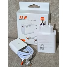 Kotenart Xiaomi 33W Turbo Şarj Aleti Redmi Note 13 12 12S 11 11S Uyumlu Type-C 33 Watt Hızlı Şarj Cihazı Adaptör ve Kablo Set