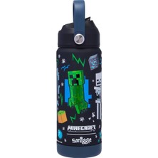 Smiggle Minecraft Desenli Paslanmaz Çelik Yalıtımlı Içecek Şişesi 550 ml