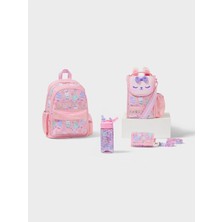 Smiggle Playtime 4'lü Bunny Okul Çanta Set ( Çanta Suluk Beslenme Cantası Cüzdan )