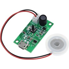 Hsc Bilişim Micro USB Ultrasonik Nem Üretici Devre + Seramik Disk Transducer 5V 2W Soğuk Buhar Sis Duman Atomiz