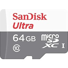 Hsc Bilişim Sandisk Ultra SDSQUNR-064G-GN3MN Class 10 Uhs-I 64 GB Micro Sd Kart