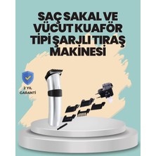 Hsc Bilişim Profesyonel Erkek Tıraş Makinesi – Kablosuz, Paslanmaz Bıçaklı ve Tam Aksesuar