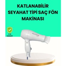 Hsc Bilişim Katlanabilir Seyahat Tipi Saç Kurutma Makinesi Çift Kademeli Ayar
