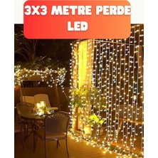 Hsc Bilişim 3x3 Metre Şelale LED Perde Işık Iç Dış Mekân Dekorasyonu