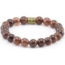 Esha Store Doğal Taş Dumanlı Kuvars Doğal Taş Unisex Bileklik EUB14DK