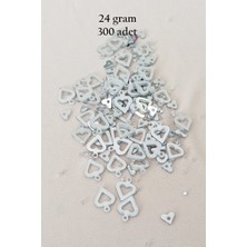 Royaleks Group Oya Abiye Bileklik Kolye Pleksi Metalik Plastik Pul Gümüş Renk 24 Gram 300 Adet - BNC571