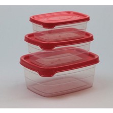 Royaleks Group Plastik Saklama Kabı 3'lü 400 ml - 670 ml - 1.2 Lt. ROYALEKS-BNM-0513