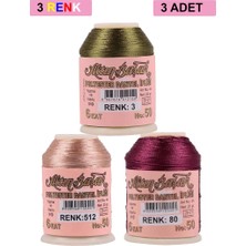 Royaleks Group 3 Adet Altınbaşak Oya ve Dantel Ipi 20 gr - Royaleks - No: 512 - 080 - 003