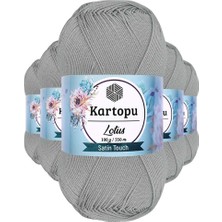 Royaleks Group 5 Adet Lotus Bikini Büstiyer Bluz Örgü Ipi  K941 Açık Gri