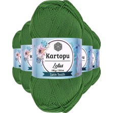 Royaleks Group 5 Adet Lotus Bikini Büstiyer Bluz Örgü Ipi  K486 Çam Yeşili