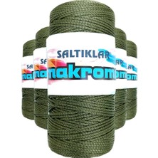 Royaleks Group 5 Adet Polyester Makrome Ipi 2860 Haki Yeşil 100 gr