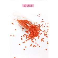 Royaleks Group Dökme Cam Kum Boncuk (11/0) 2 mm - 20 Gram -  Turuncu - BNC013