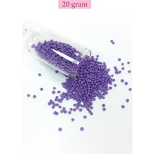 Royaleks Group Dökme Cam Kum Boncuk (11/0) 2 mm - 20 Gram -  Eflatun - BNC020