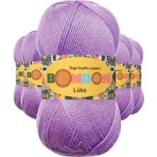 5 Adet Lüks Patik Ipi Yünü Lila 98275 - Bonbon Mudanis