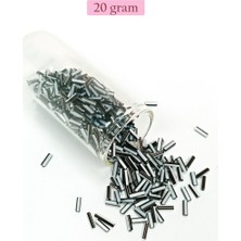 Royaleks Group Uzun Boru Kesme Boncuk Çap 2mm Uzunluk 10 mm - 20 Gram - Siyah Beyaz - BNC251