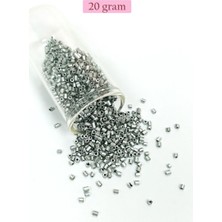 Royaleks Group Kesme Cam Boncuk 2mm - 20 Gram - Mat Gümüş -BNC333