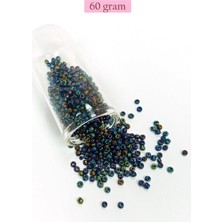Royaleks Group Dökme Cam Kum Boncuk (8/0) 3 mm - 60 Gram - Lacivert Yeşil - BNC210
