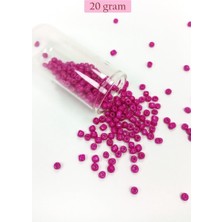 Royaleks Group Dökme Cam Kum Boncuk Büyük Boy (6/0) 4 mm - 20 Gram - Açık Mor - BNC094