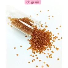 Royaleks Group Dökme Cam Kum Boncuk (11/0) 2 mm - 60 Gram -  Koyu Bal Rengi - BNC070