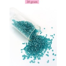 Royaleks Group Kesme Cam Boncuk 2mm - 20 Gram - Şeffaf Turkuaz -BNC316