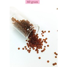 Royaleks Group Dökme Cam Kum Boncuk (8/0) 3 mm - 60 Gram - Şeffaf Koyu Kahve - BNC200