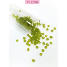 Royaleks Group Dökme Cam Kum Boncuk Büyük Boy (6/0) 4 mm - 60 Gram - Şeffaf Mat Yeşil - BNC128