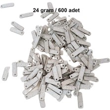 Royaleks Group Mat Beyaz 15 x 5 mm Dantel Oya Yazma Halhal Abiye Lazer Kesim Pul 600 Adet / 24 Gram