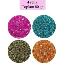 Royaleks Group Kesme Cam Boncuk 2mm - 4 Renk - Toplam 80 Gram - BNC438
