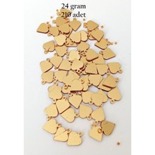 Royaleks Group Oya Abiye Bileklik Kolye Pleksi Metalik Plastik Pul Altın Renk 24 Gram 210 Adet - BNC554
