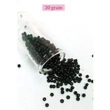 Royaleks Group Dökme Cam Kum Boncuk (8/0) 3 mm - 20 Gram - Parlak Siyah - BNC170