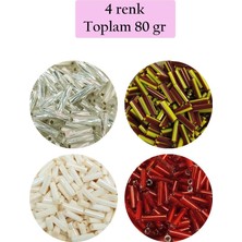 Royaleks Group Uzun Boru Kesme Boncuk Çap 2mm Uzunluk 10 mm - 4 Renk - Toplam 80 Gram - BNC434