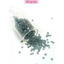 Royaleks Group Dökme Cam Kum Boncuk (8/0) 3 mm - 60 Gram - Şeffaf Gri - BNC215