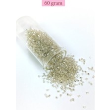 Royaleks Group Kesme Cam Boncuk 2mm - 60 Gram - Şeffaf Gümüş - BNC378