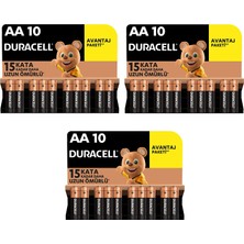 Duracell Alkalin Aa Kalem Piller, 30 Lu Paket