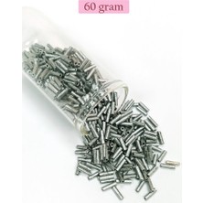 Royaleks Group Uzun Boru Kesme Boncuk Çap 2mm Uzunluk 10 mm - 60 Gram - Desenli Gümüş - BNC283