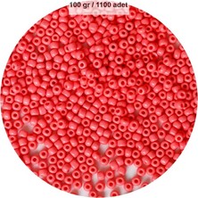 Royaleks Group Karpuz Pembesi Renk 4 mm Yaklaşık 1100 Adet / 100 Gram Cam Boncuk Oya Yazma Bileklik ve Kolye