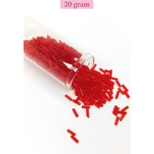 Royaleks Group Uzun Boru Kesme Boncuk Çap 2mm Uzunluk 10 mm - 20 Gram - Kırmızı - BNC245