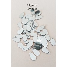 Royaleks Group Oya Abiye Bileklik Kolye Pleksi Metalik Plastik Pul Gümüş Renk 24 Gram 150 Adet - BNC591