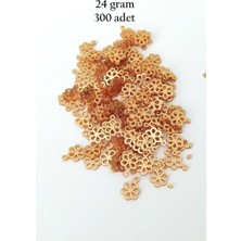 Royaleks Group Oya Abiye Bileklik Kolye Pleksi Metalik Plastik Pul Altın Renk 24 Gram 300 Adet - BNC539