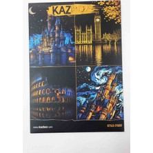 Btrcmpny-Kazboz 4'lü Kazıma Sanatı Hobi Seti A4 Boyutunda Kağıt ile Scratch Drawing Art Özellikli