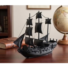 Nokta Labs Siyah Inci Korsan Gemisi Masaüstü Dekoratif Maket - Black Pearl Inspired Pirate Ship - Display Model